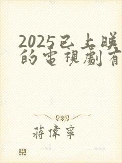 2025已上映的电视剧有哪些