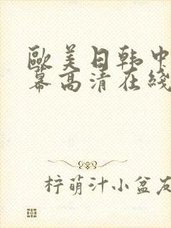 欧美日韩中文字幕高清在线观看