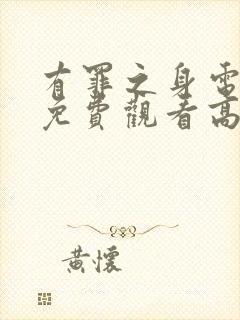 有罪之身电视剧免费观看高清封面