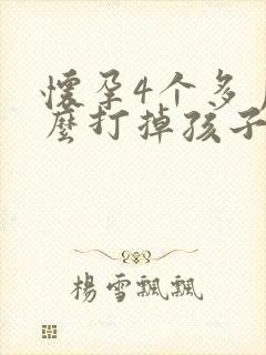 怀孕4个多月怎么打掉孩子