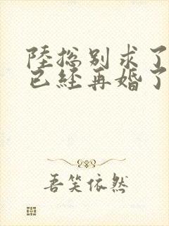 陆总别求了夫人已经再婚了短剧