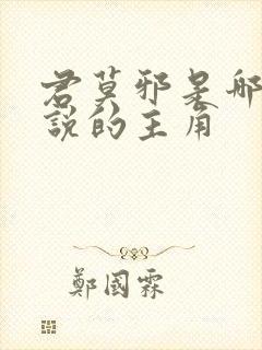 君莫邪是哪部小说的主角