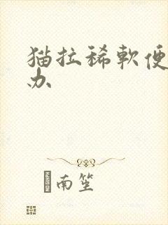 猫拉稀软便怎么办