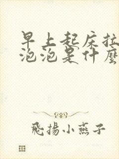 早上起床拉尿有泡泡是什么原因