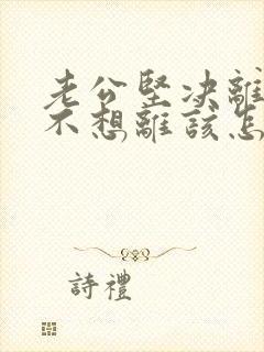 老公坚决离婚我不想离该怎样办封面