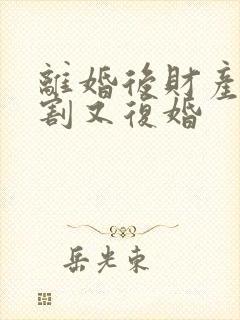 离婚后财产未分割又复婚封面