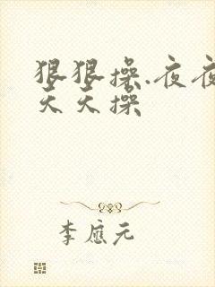 狠狠操.夜夜操天天操封面