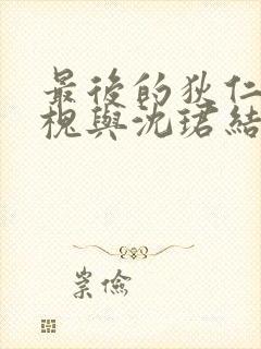 最后的狄仁杰沈槐与沈珺结局