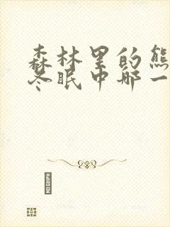 森林里的熊先生冬眠中哪一集封面