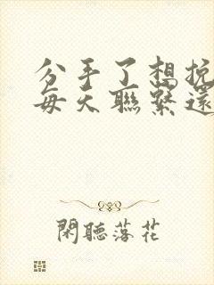 分手了想挽回是每天联系还是封面