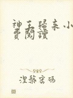 神王归来小说免费阅读封面