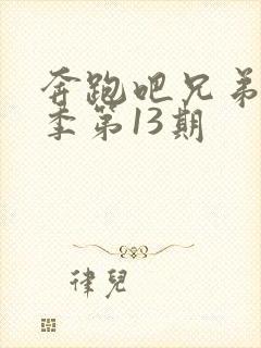 奔跑吧兄弟第3季第13期封面