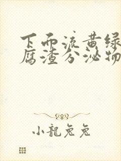 下面流黄绿色豆腐渣分泌物