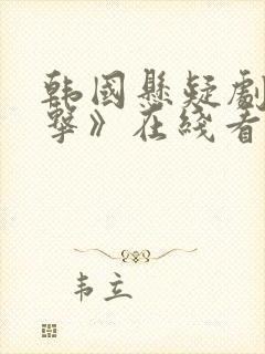 韩国悬疑剧《目击》在线看封面