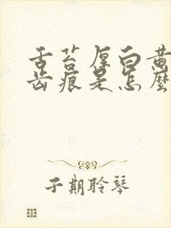 舌苔厚白黄腻有齿痕是怎么回事封面