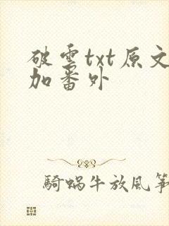 破云txt原文加番外封面