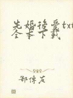 先婚后爱txt全本下载