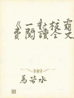 《一对校霸》免费阅读全文封面