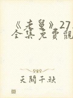 《老舅》27集全集免费观看