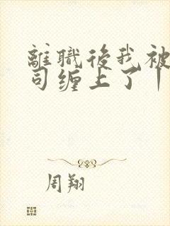 离职后我被前上司缠上了丨封面