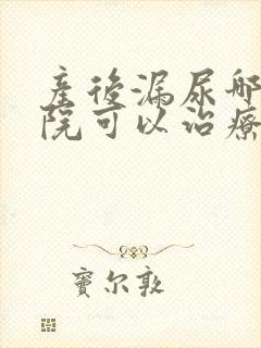 产后漏尿哪家医院可以治疗封面