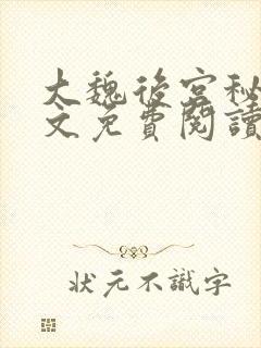 大魏后宫秘史全文免费阅读笔趣阁