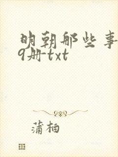 明朝那些事儿全9册txt