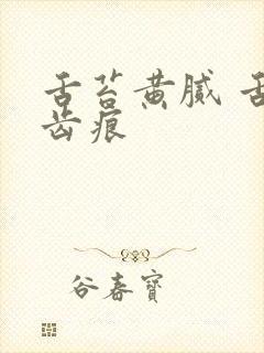 舌苔黄腻 舌边齿痕