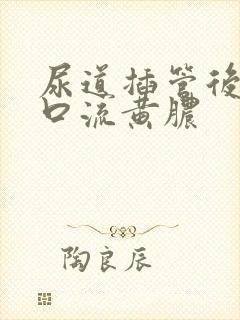 尿道插管后尿道口流黄脓