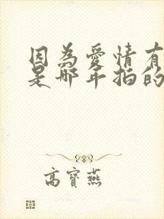 因为爱情有多美是哪年拍的