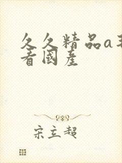 久久精品a毛片看国产封面