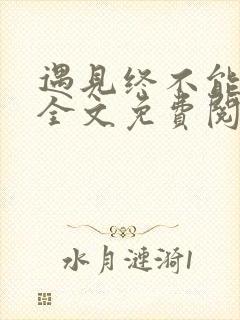 遇见终不能幸免全文免费阅读封面