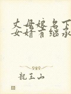 丈母娘名下房产女婿有继承权吗