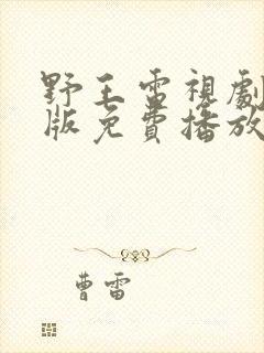 野王电视剧国语版免费播放封面