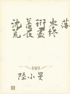 沈羡珩岑落结局荒夜尽终封面