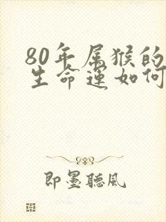 80年属猴的一生命运如何