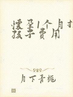 怀孕1个月打掉孩子费用