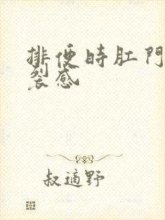 排便时肛门有撕裂感