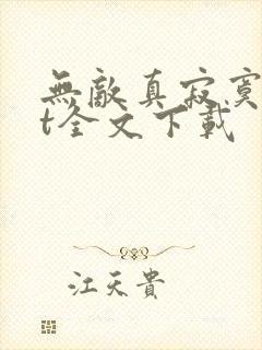 无敌真寂寞txt全文下载