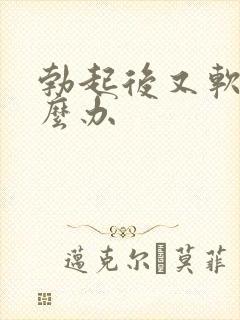 勃起后又软了怎么办