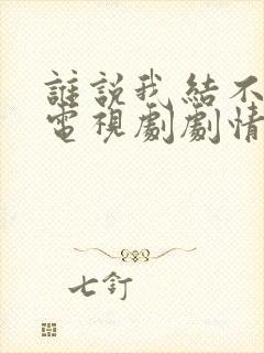 谁说我结不了婚电视剧剧情介绍