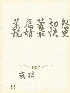 叶辰萧初然上门龙婿最快更新