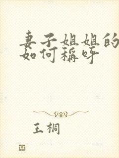 妻子姐姐的丈夫如何称呼封面