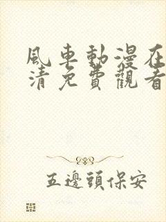 风车动漫在线高清免费观看封面