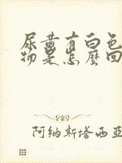 尿黄有白色沉淀物是怎么回事