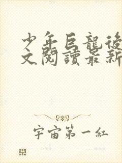 少年巨龙后宫全文阅读最新章节