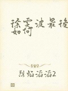 徐雯波最后结局如何封面