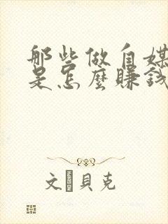 那些做自媒体的是怎么赚钱的封面