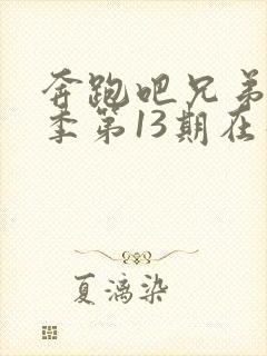 奔跑吧兄弟第一季第13期在线观看