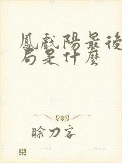 凤戏阳最后的结局是什么封面